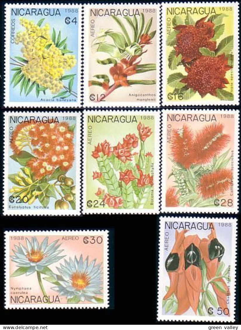 684 Nicaragua Fleurs Flowers Blumen MNH ** Neuf SC (NIC-73a) - Nicaragua