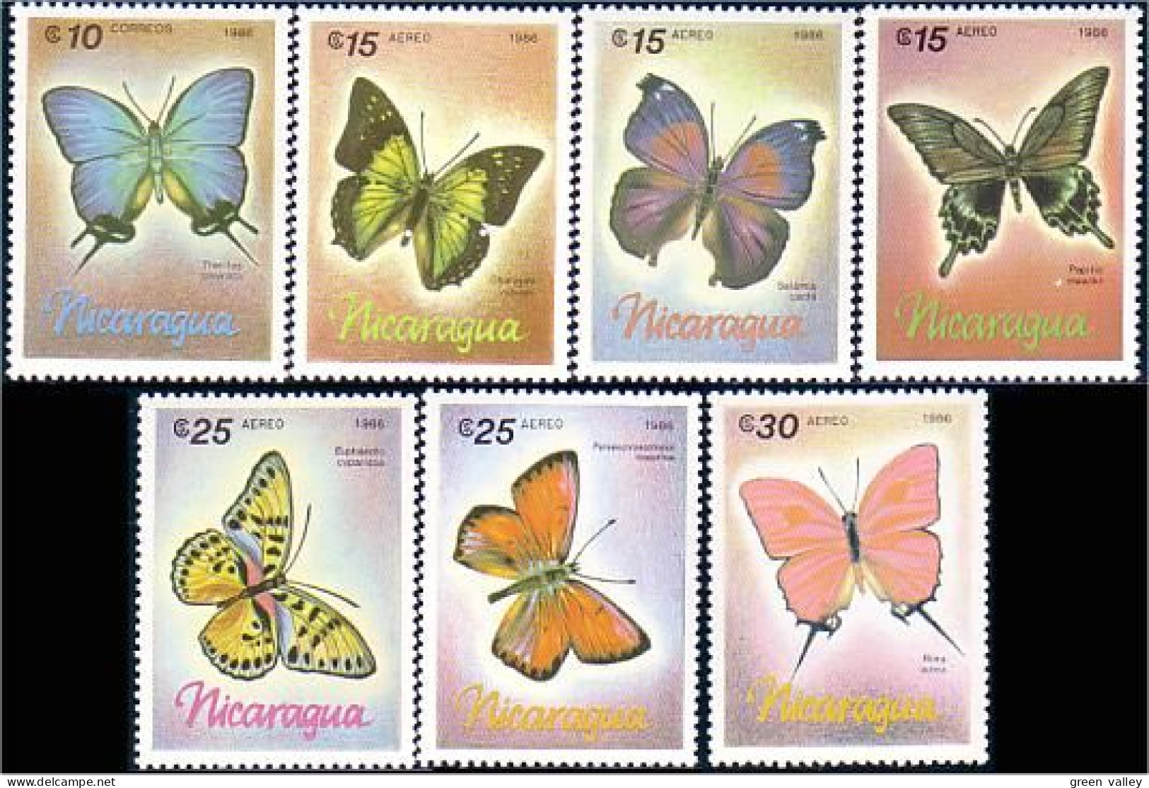 684 Nicaragua Papillons Butterflies Schmetterlinge Mariposas MNH ** Neuf SC (NIC-57) - Nicaragua