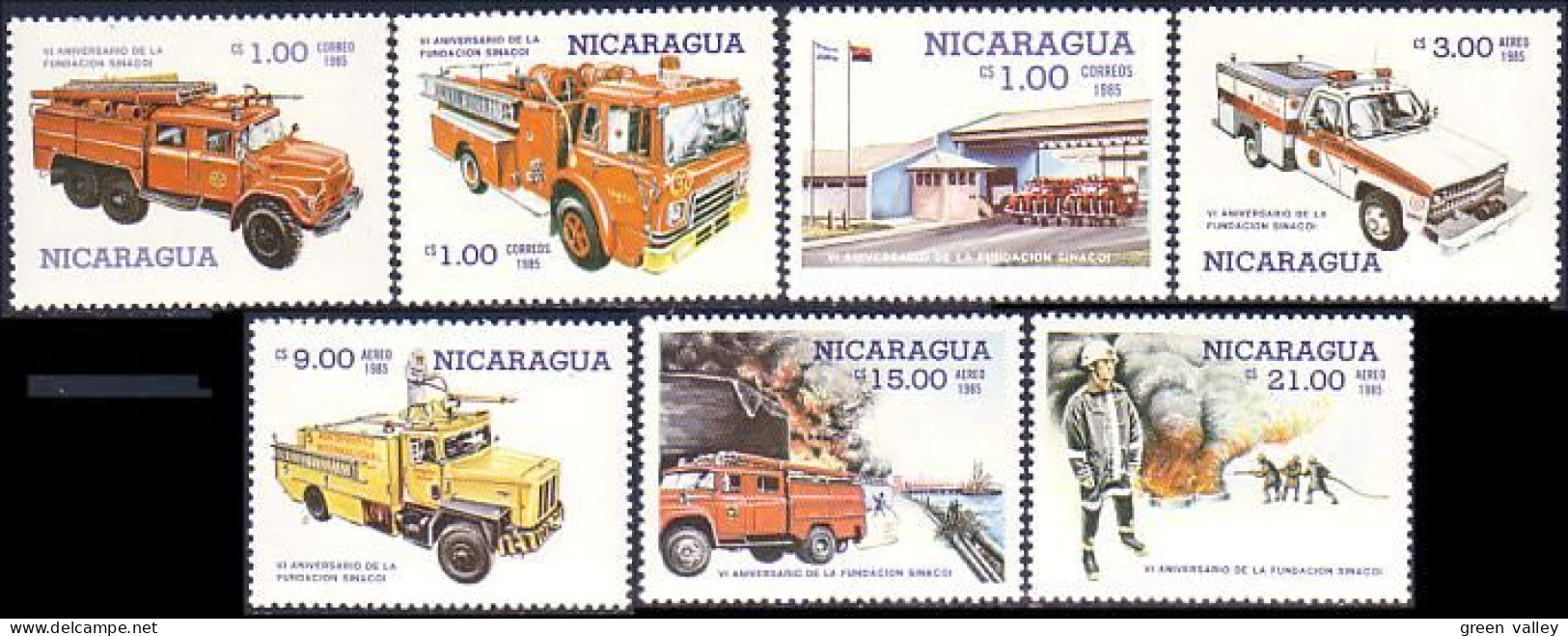 684 Nicaragua Pompiers 1985 Fire Fighters MNH ** Neuf SC (NIC-47) - Nicaragua