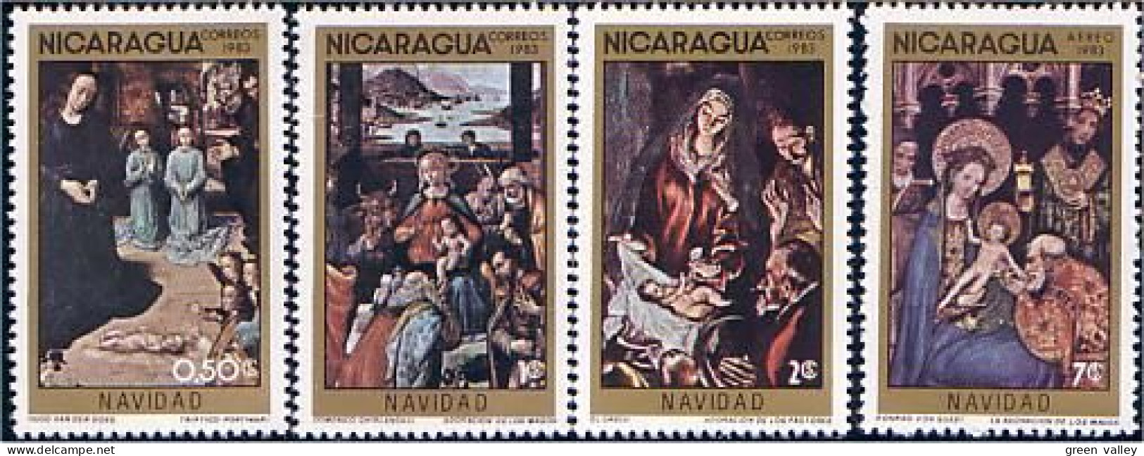 684 Nicaragua Tableaux Religieux Le Greco El Greco Religious Paintings MNH ** Neuf SC (NIC-25b) - Religieux
