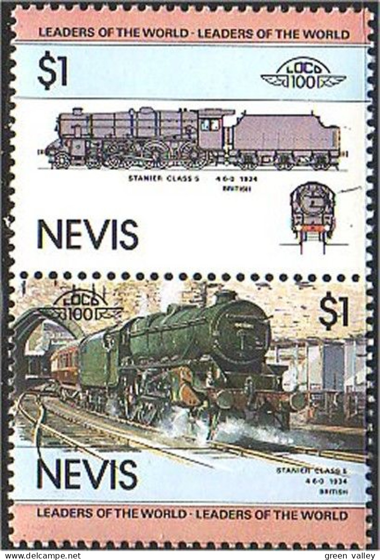 672 Nevis Locomotive Stanier Class 5 MNH ** Neuf SC (NEV-37a) - St.Kitts And Nevis ( 1983-...)