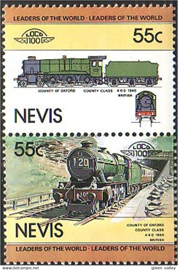 672 Nevis Locomotive County Of Oxford MNH ** Neuf SC (NEV-28a) - St.Kitts And Nevis ( 1983-...)