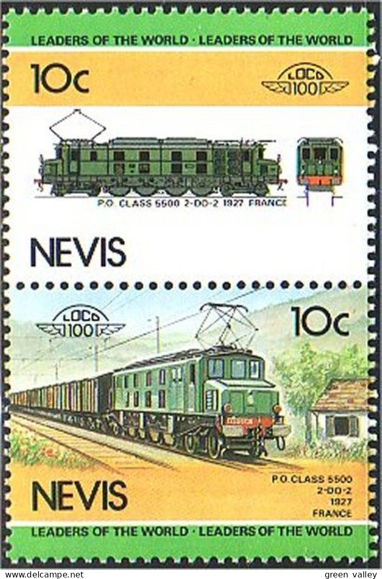 672 Nevis Locomotive PO Class 5500 MNH ** Neuf SC (NEV-24a) - St.Kitts And Nevis ( 1983-...)