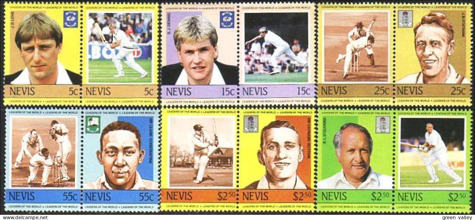 672 Nevis Joueurs De Cricket Players MNH ** Neuf SC (NEV-7) - Cricket