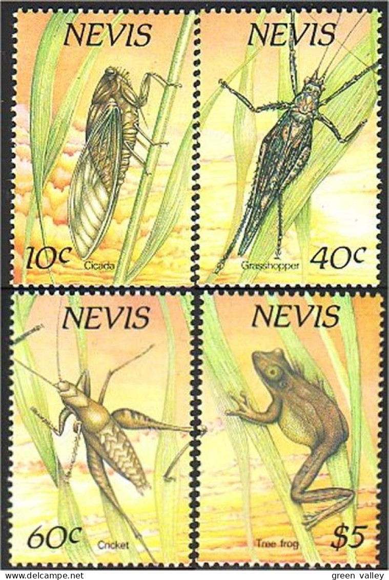 672 Nevis Grenouilles Frogs Insectes MNH ** Neuf SC (NEV-6a) - St.Kitts And Nevis ( 1983-...)
