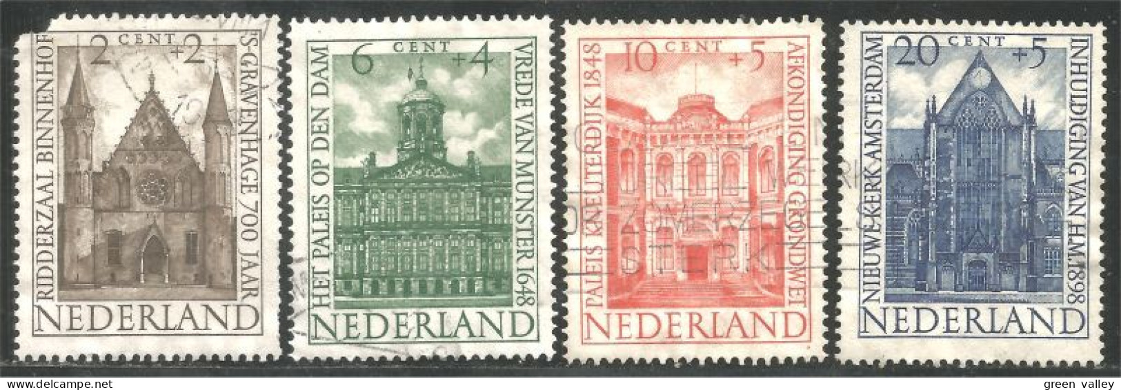 670 Netherlands 1948 Palais Royal Palace Kneuterdyk Knights Chevalier (NET-107) - Usati