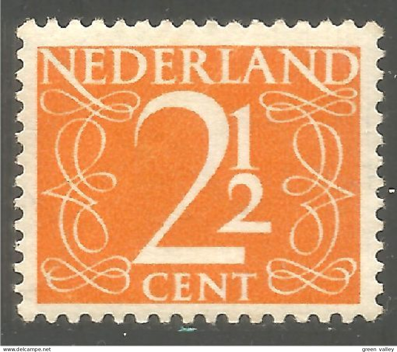 670 Netherlands 1947 2 1/2c Orange MH * Neuf (NET-69) - Ongebruikt