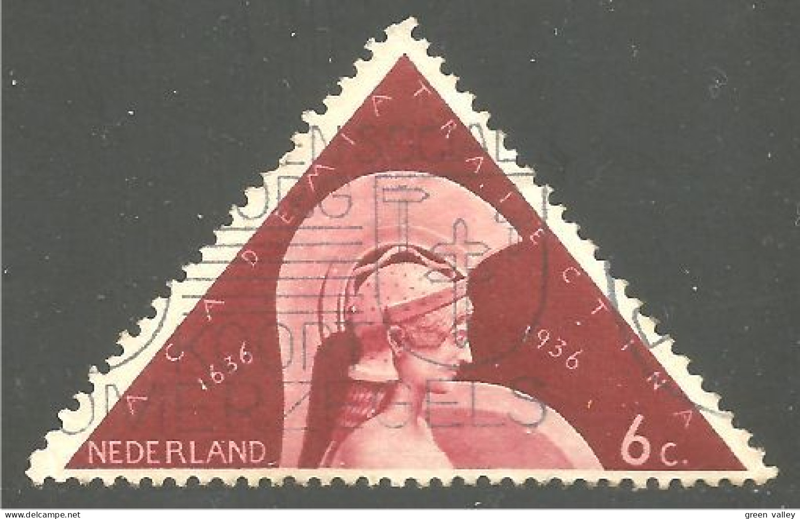 670 Netherlands 1936 Minerva Triangle (NET-63) - Usados