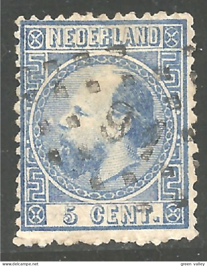 670 Netherlands 1867 5c Blue William III Guillaume III (NET-52) - Gebruikt