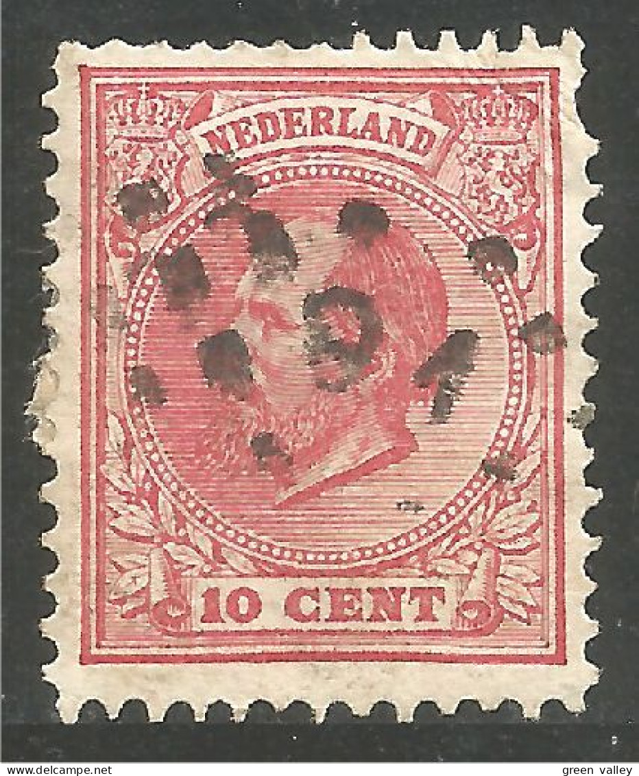 670 Netherlands 1872 10c Rose William III Guillaume III (NET-46) - Oblitérés