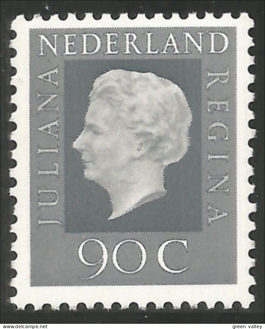 670 Netherlands 1975 90c Grey Queen Juliana MNH ** Neuf SC (NET-18) - Ungebraucht