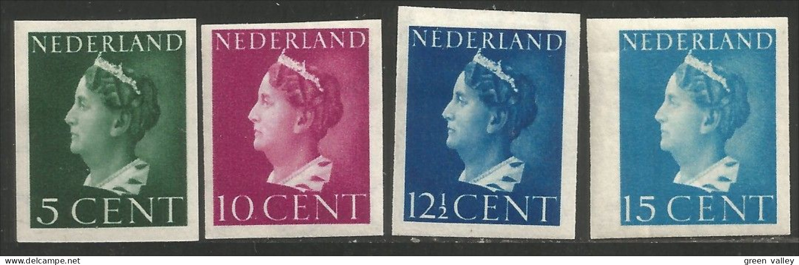 670 Netherlands 1938 Queen Wilhelmina Imperforate Non Dentelés MH * Neuf (NET-12) - Ongebruikt