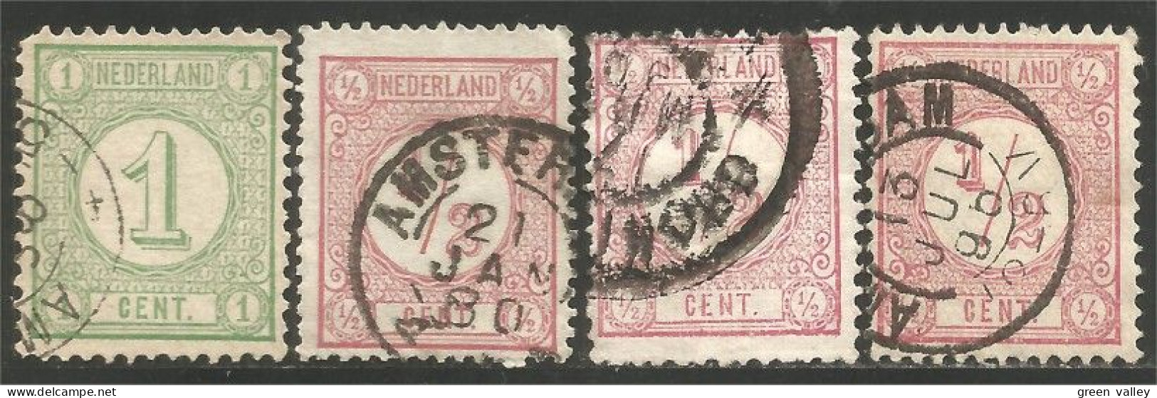 670 Netherlands 1876-94 Stamps (NET-7) - Gebruikt