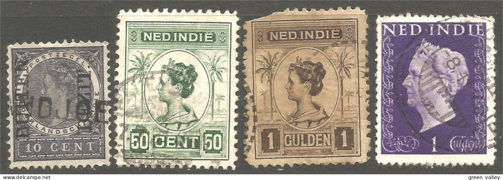 669 Netherlands Indies 4 Timbres Stamps 1912-40 (NEC-1) - Nederlands-Indië