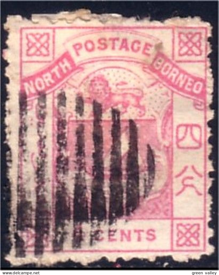 664 North Borneo 4c Rose 1884 (NBO-1) - Asia (Other)