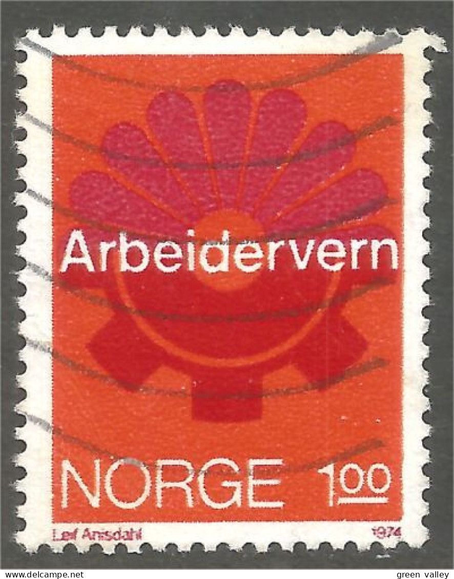 690 Norway 1974 Cog Wheel Rouie Dentée Industrie Industry (NOR-422b) - Usines & Industries