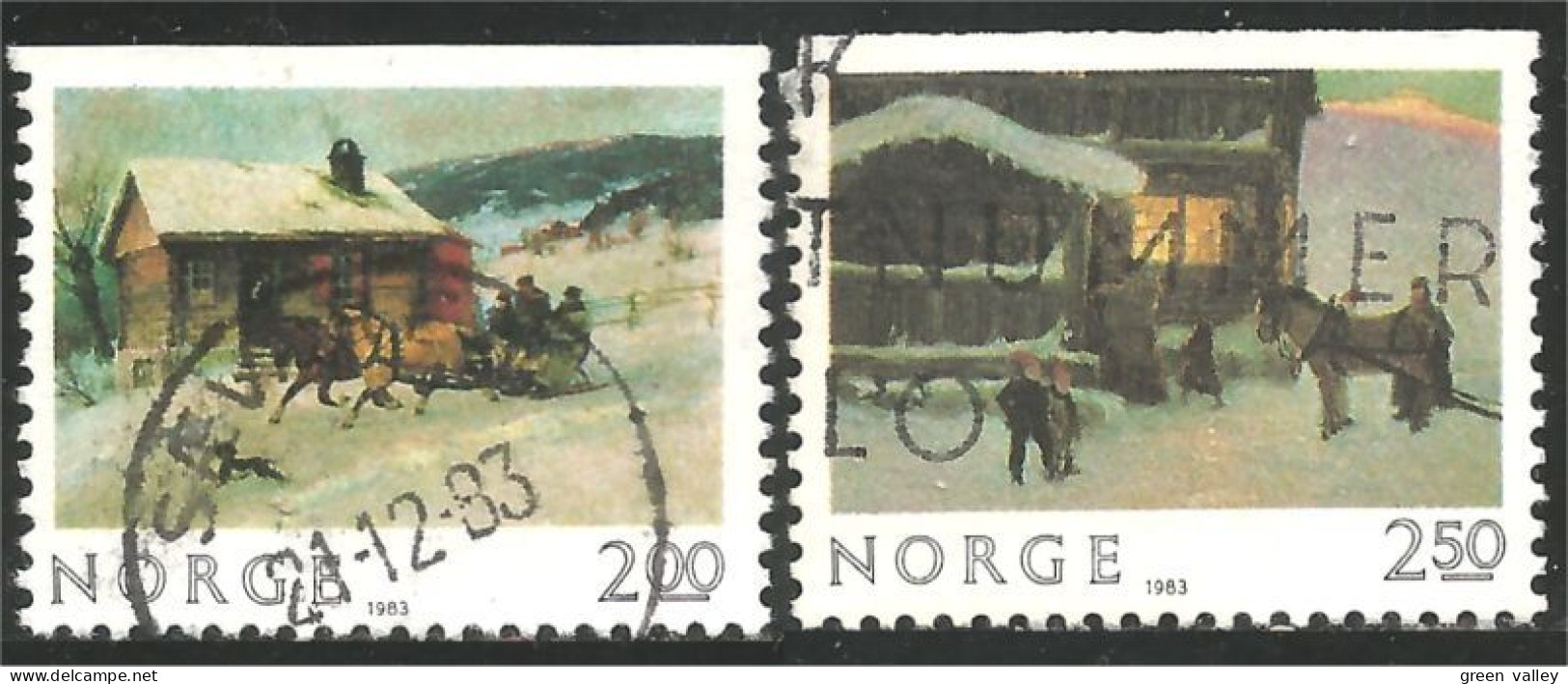 690 Norway Noel Christmas Weihnachten Natale Nadal Cheval Horse Pferd Paard Cavallo (NOR-365c) - Horses