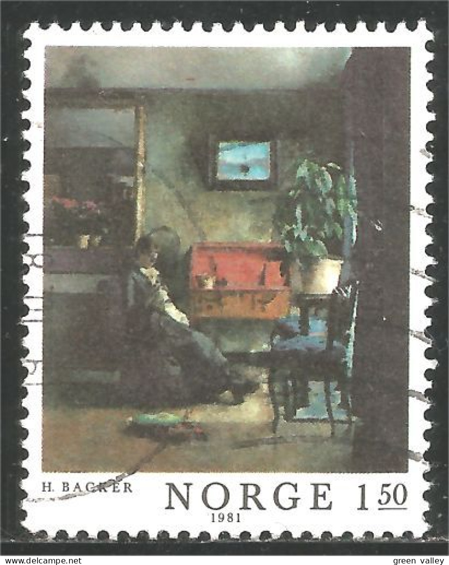690 Norway Tableau Painting (NOR-351) - Used Stamps