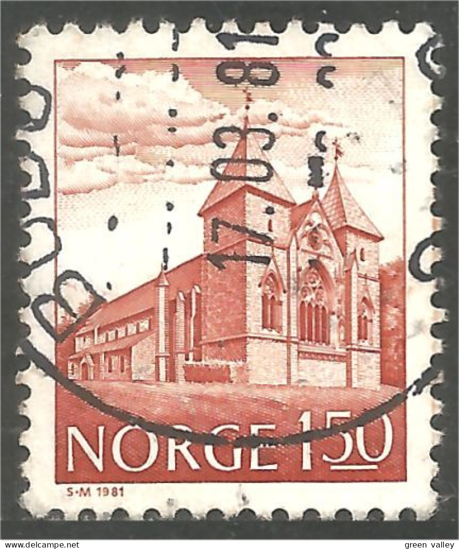 690 Norway Cathédrale Stavanger Cathedral (NOR-339b) - Used Stamps