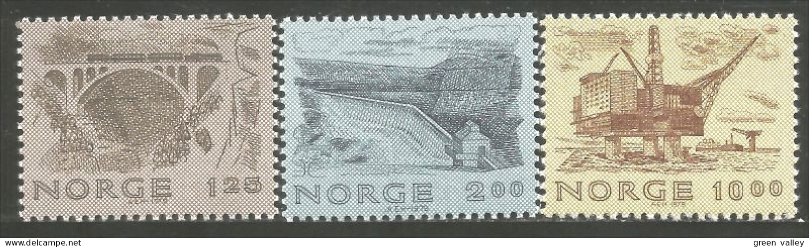 690 Norway Pont Kylling Bridge Barrage Dam Pétrole Oil Platform MNH ** Neuf SC (NOR-271) - Unused Stamps