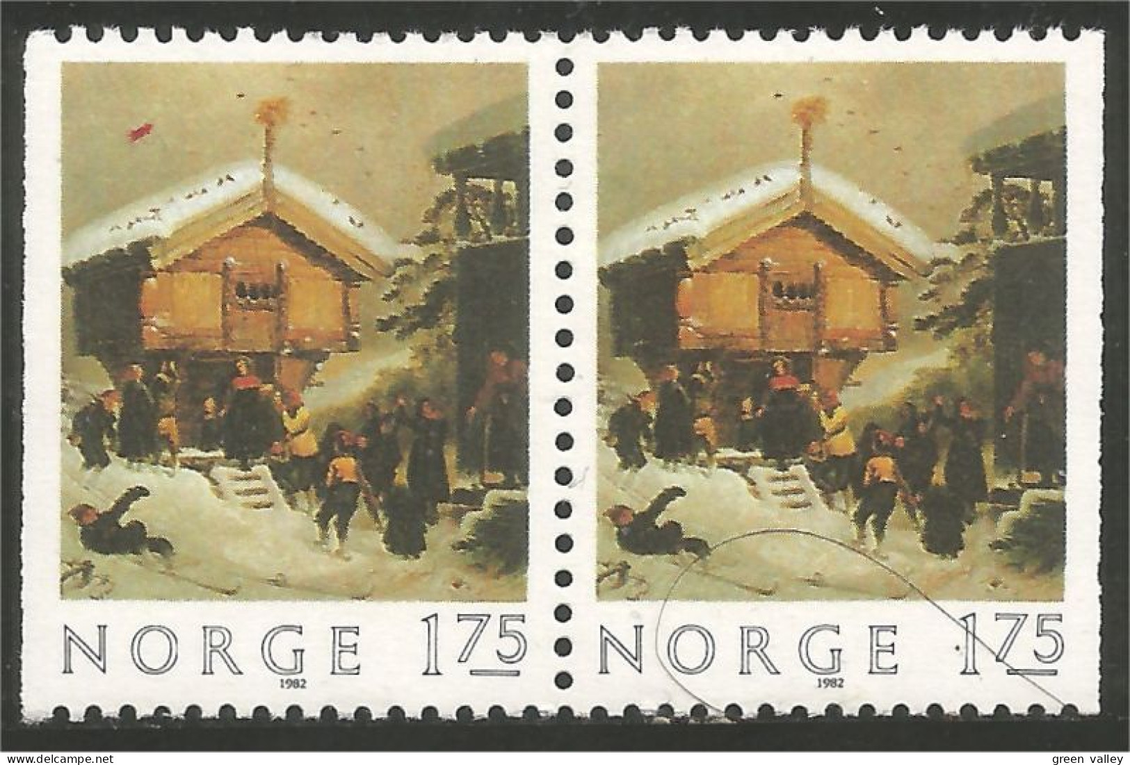 690 Norway Christmas Noel Tidemand Pair MNH ** Neuf SC (NOR-278) - Nuovi