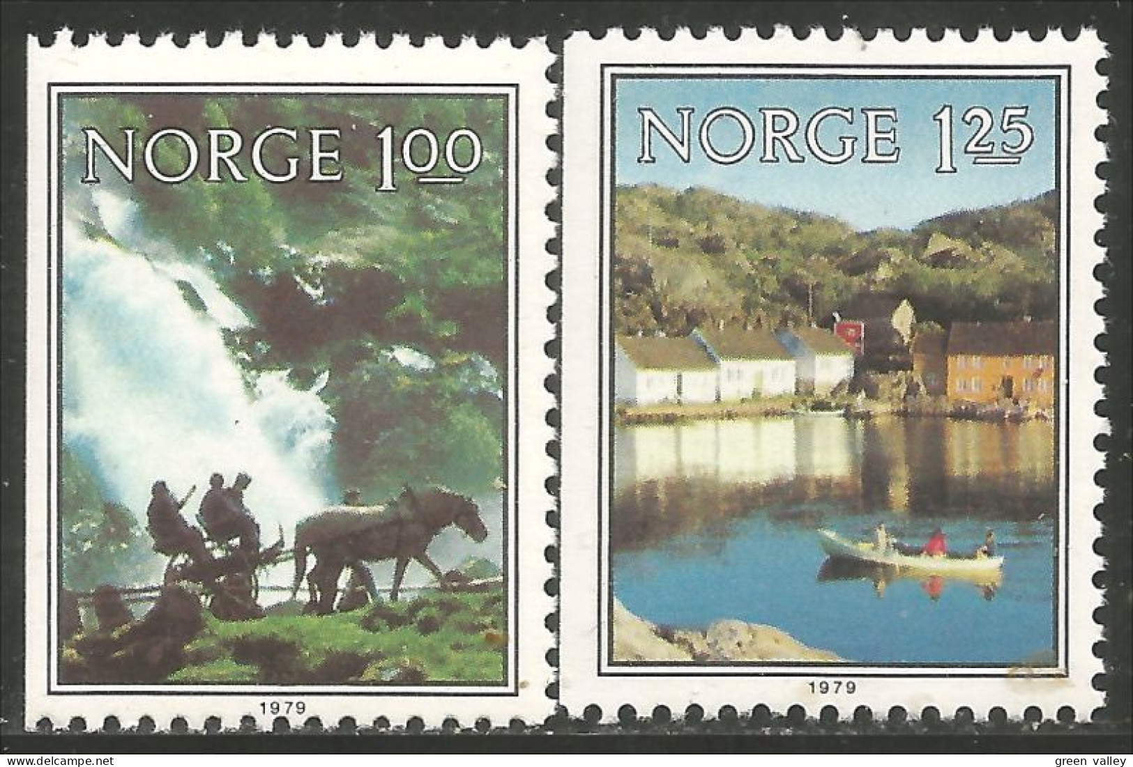 690 Norway Boat Bateau Glacier Cheval Horse Pferd Chariot MNH ** Neuf SC (NOR-270) - Ongebruikt