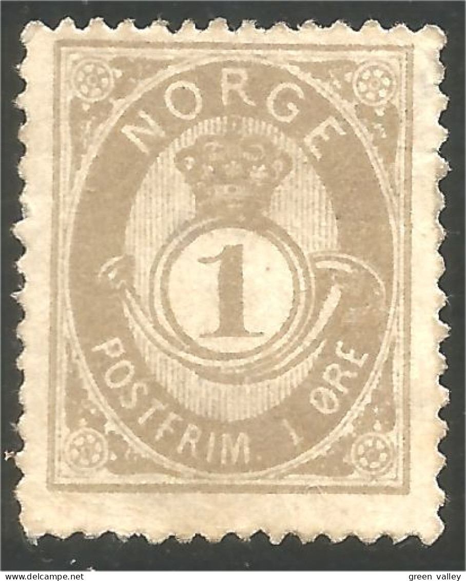 690 Norway 1886 1o Brown Cor Posthorn (NOR-254) - Oblitérés