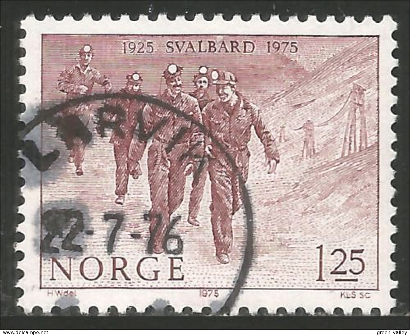 690 Norway Coal Miners Mines Charbon Kohl Mining Carbon Carbone (NOR-261) - Used Stamps