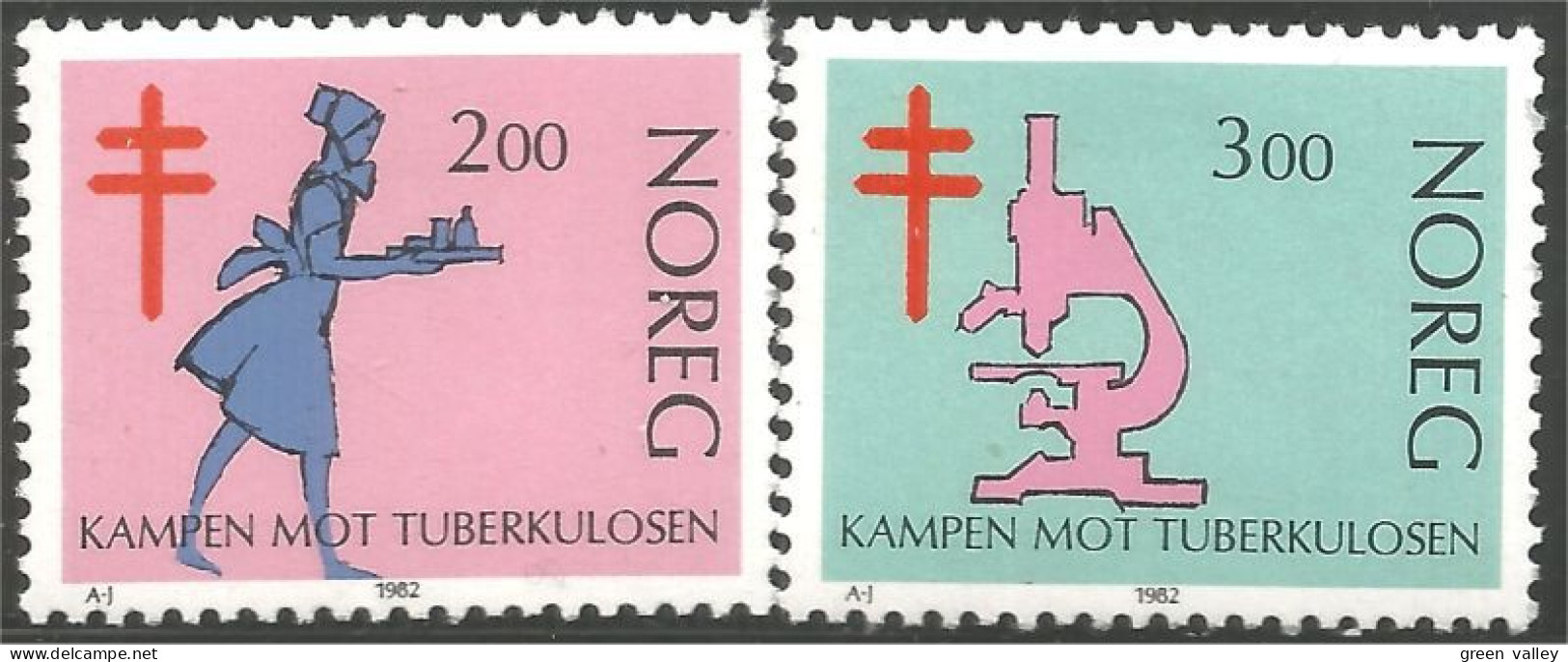 690 Norway Tuberculose Infirmière Nurse Microscope (NOR-238) - Medicine