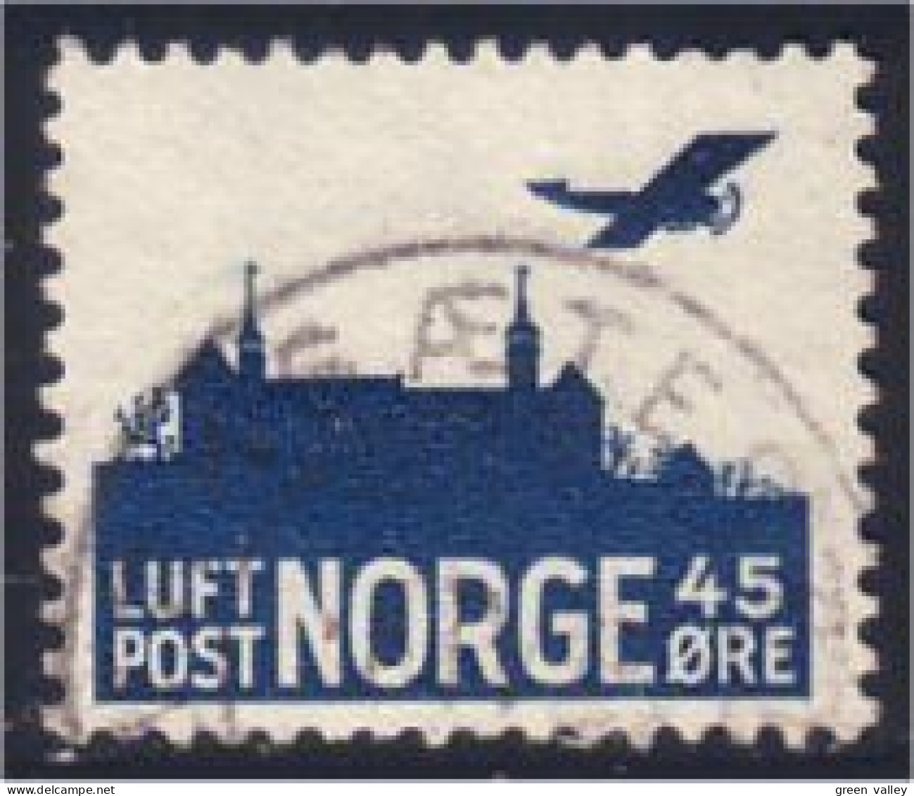 690 Norway Airplane 45 Ore (NOR-214) - Neufs