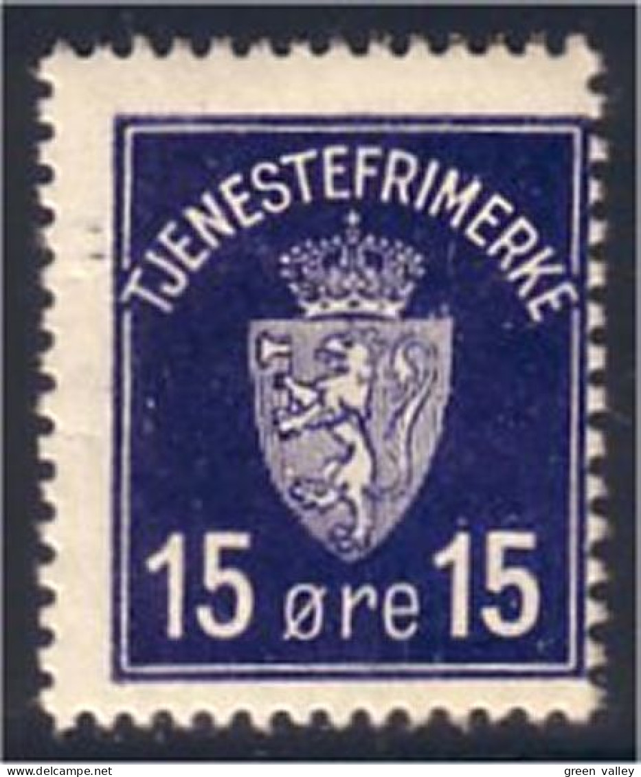 690 Norway 15 Ore Official Service MH * Neuf (NOR-216) - Officials