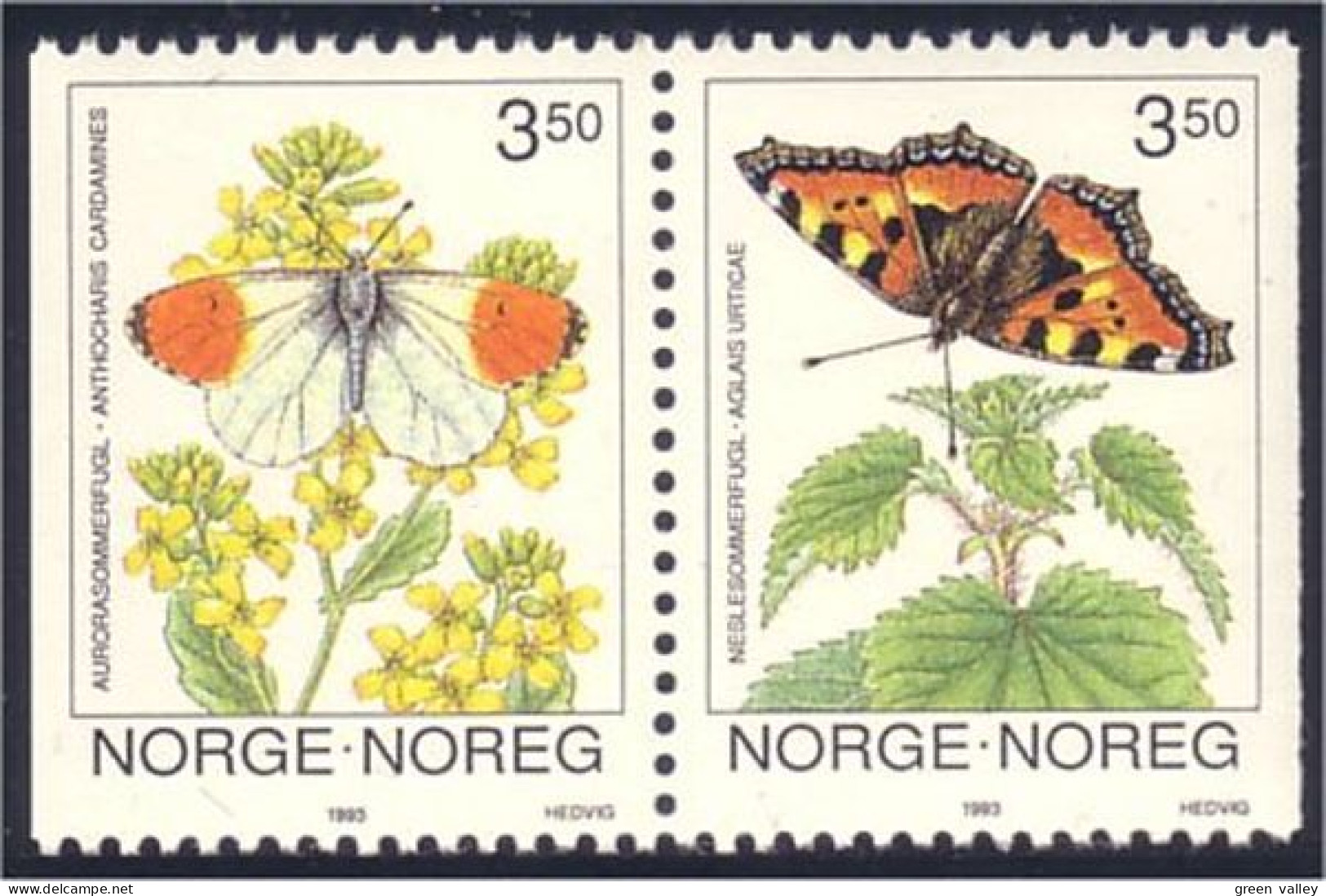 690 Norway Butterflies MNH ** Neuf SC (NOR-208) - Vlinders