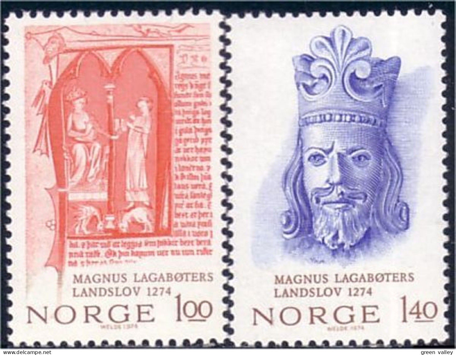 690 Norway Lagaboter National Code Manuscript MNH ** Neuf SC (NOR-110) - Unused Stamps