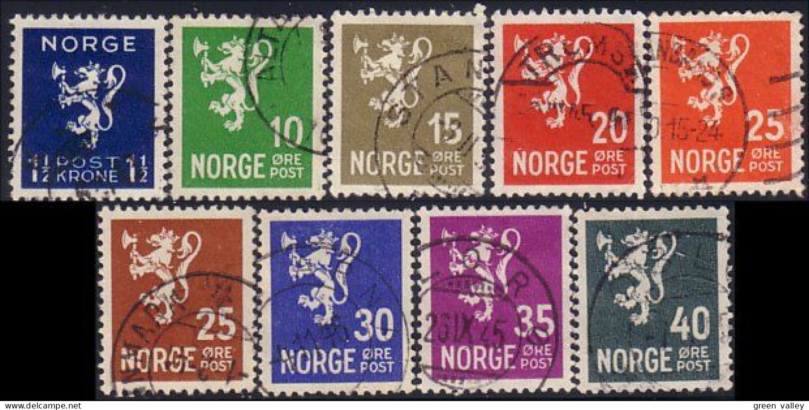 690 Norway 9 Lion Rampant (NOR-49) - Used Stamps