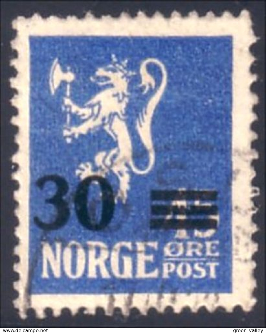 690 Norway 30 Surcharge 45 Ore Lion Rampant (NOR-44) - Usados
