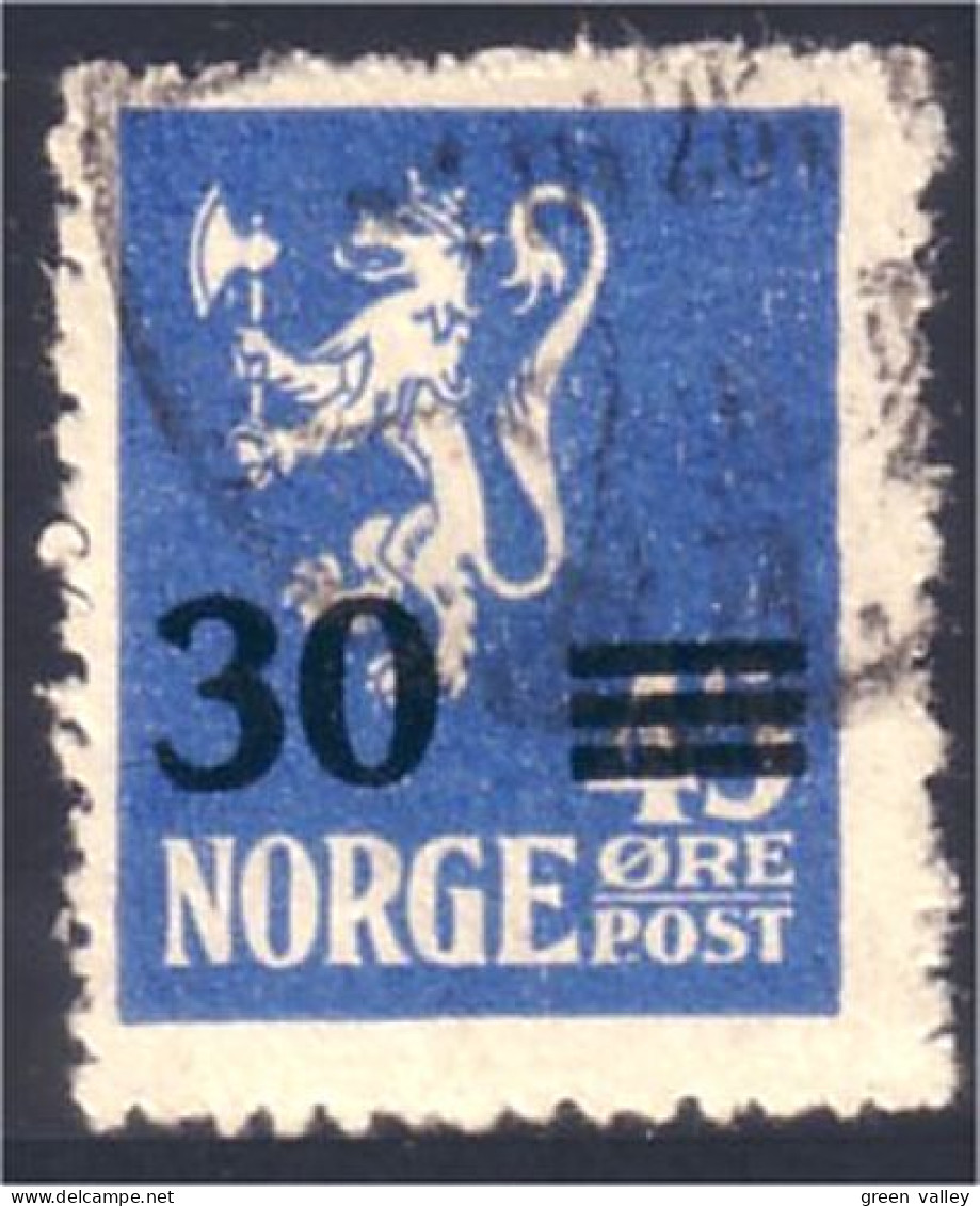 690 Norway 30 Surcharge 45 Ore Lion Rampant (NOR-43) - Gebraucht
