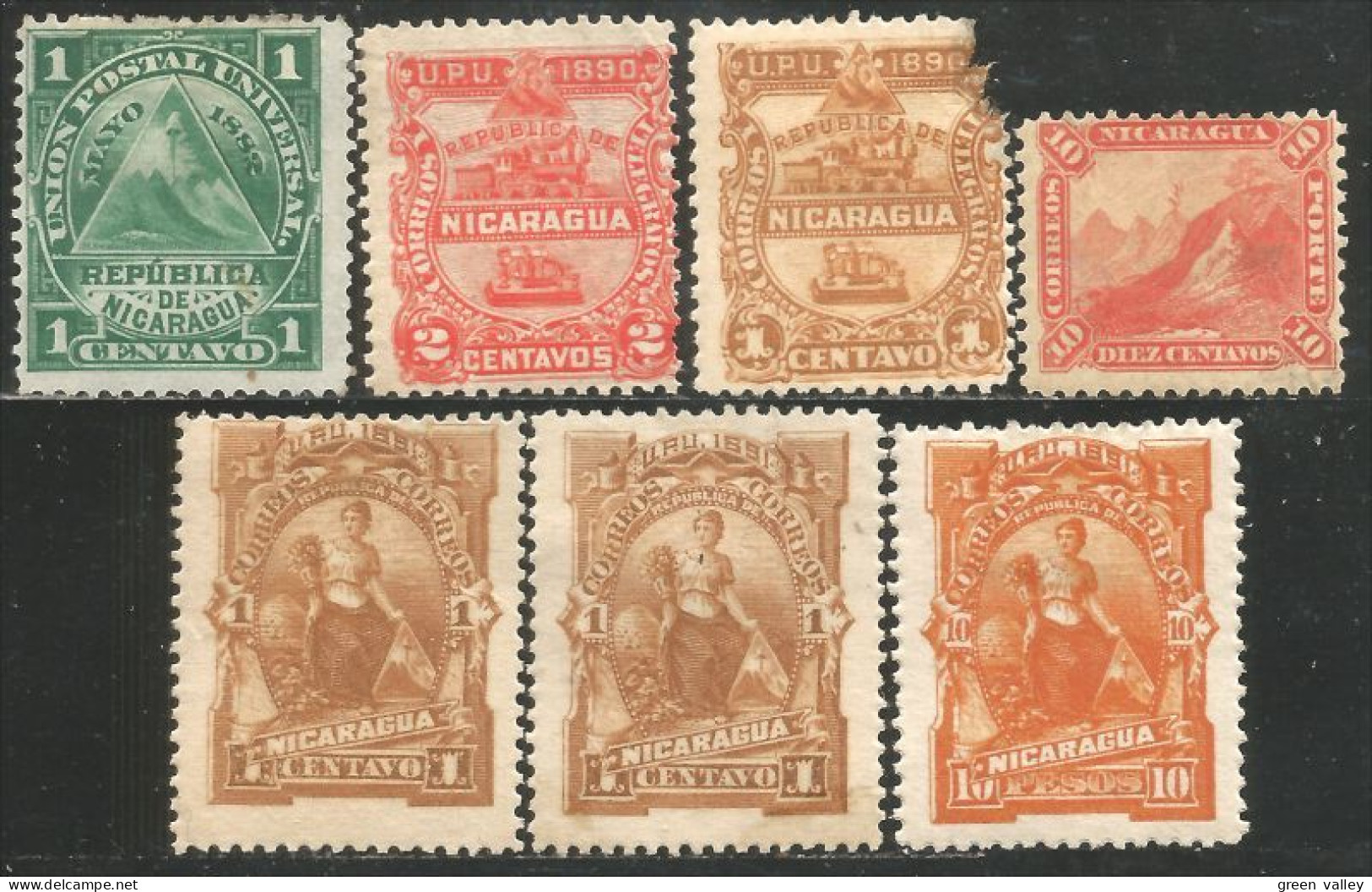 684 Nicaragua 7 Stamps MH * Neuf (NIC-536) - Nicaragua