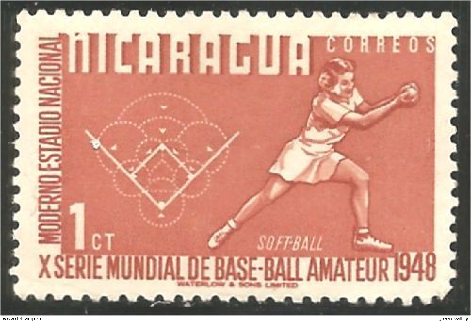 684 Nicaragua Baseball Softball MH * Neuf (NIC-516) - Nicaragua