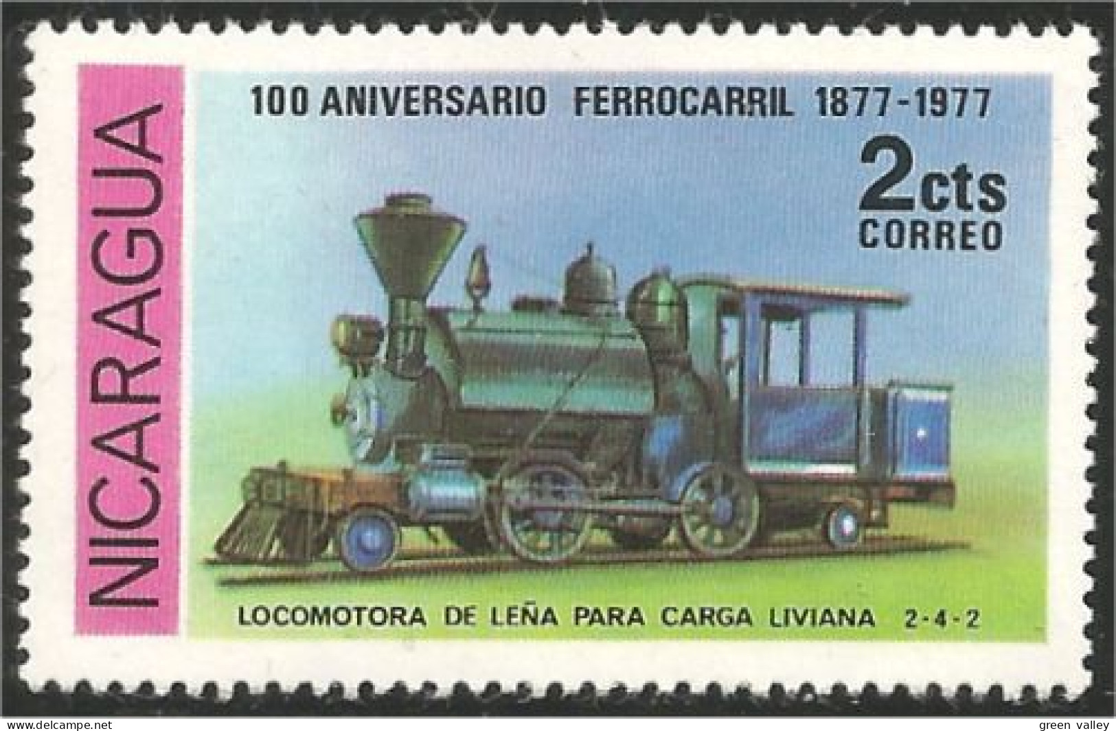 684 Nicaragua Locomotive Train MNH ** Neuf SC (NIC-509b) - Nicaragua