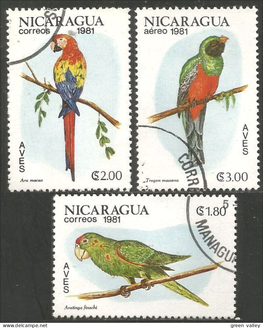 684 Nicaragua Perroquets Parrots Papagai Papegaai Papagallo Loro (NIC-437) - Parrots