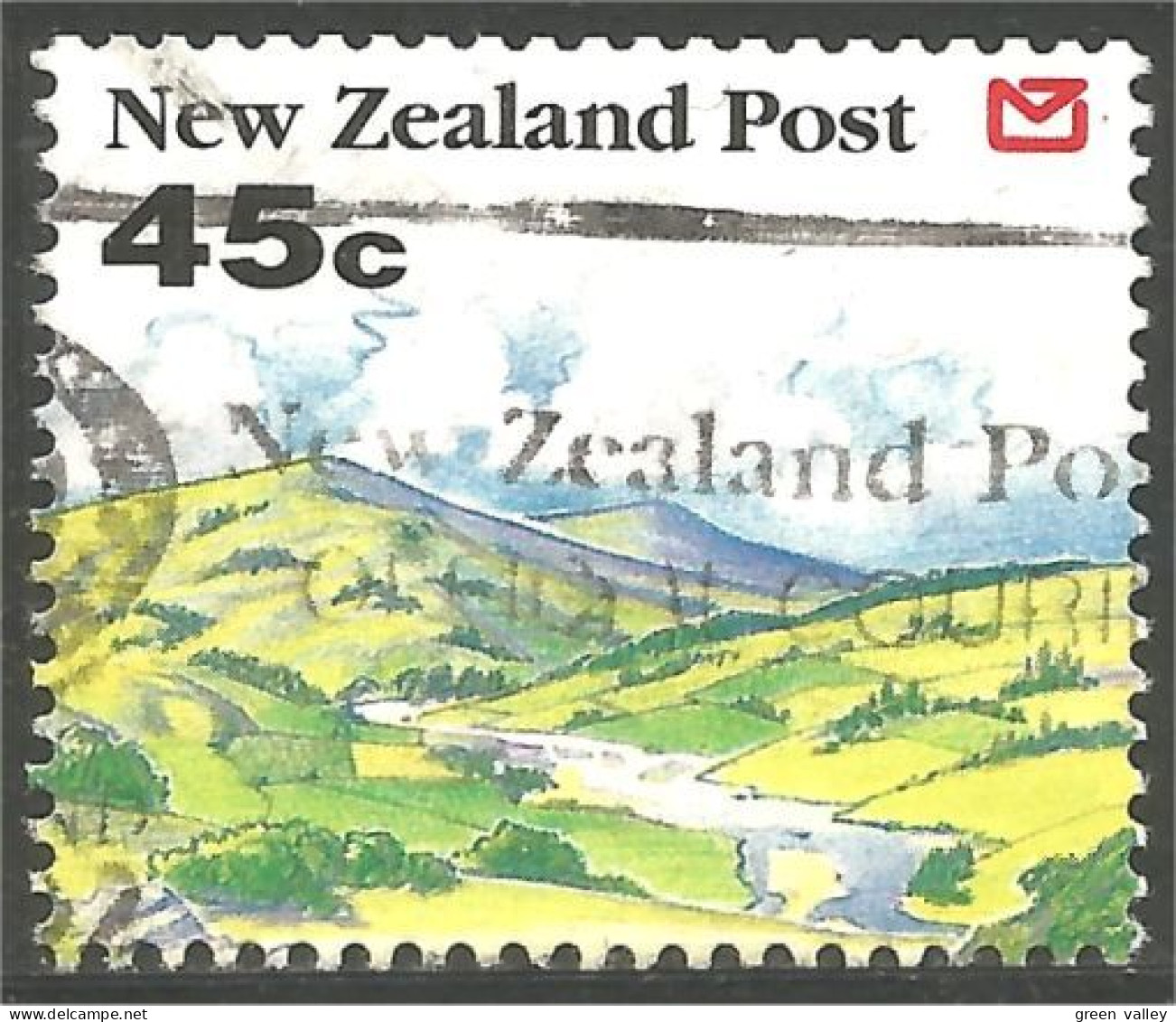 706 New Zealand Trees Hills Arbres Montagnes Collines (NZ-159a) - Usados