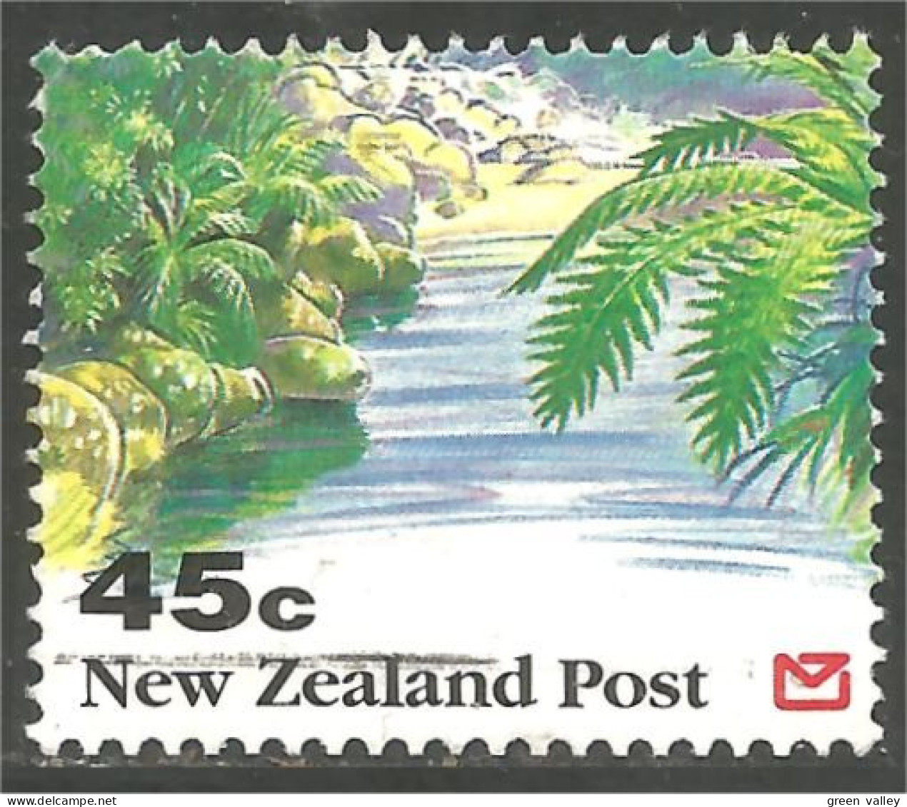 706 New Zealand Trees Arbres Rivière River (NZ-165) - Used Stamps