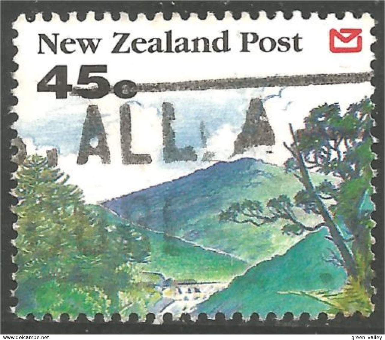 706 New Zealand Trees Hills Arbres Montagnes Collines (NZ-162) - Gebruikt