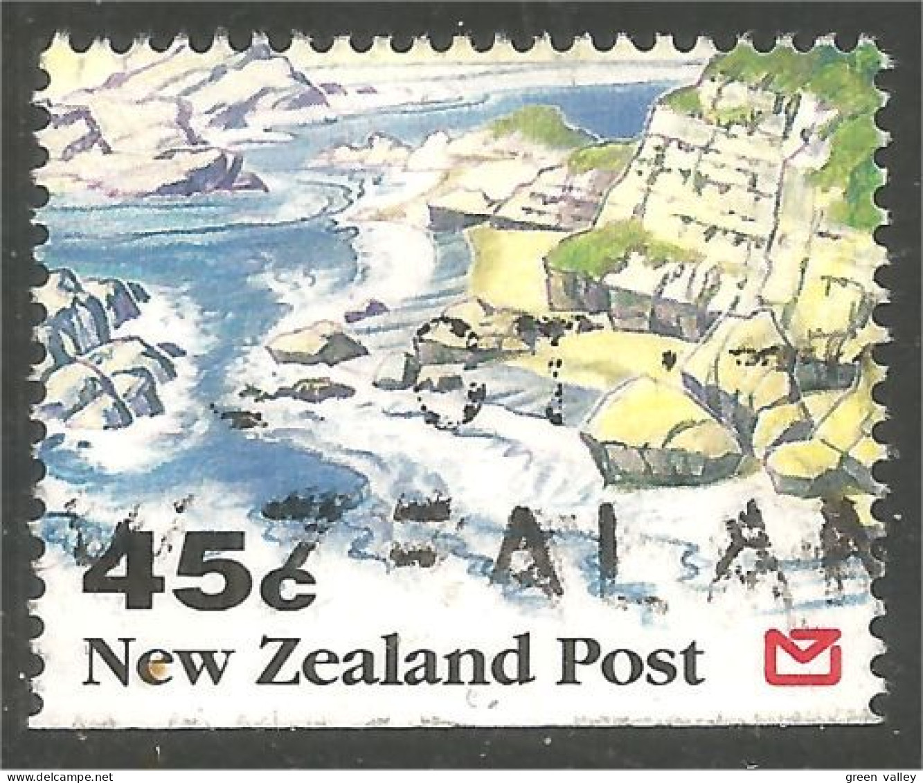 706 New Zealand Trees Hills Arbres Montagnes Collines Stream Cascades (NZ-163b) - Used Stamps