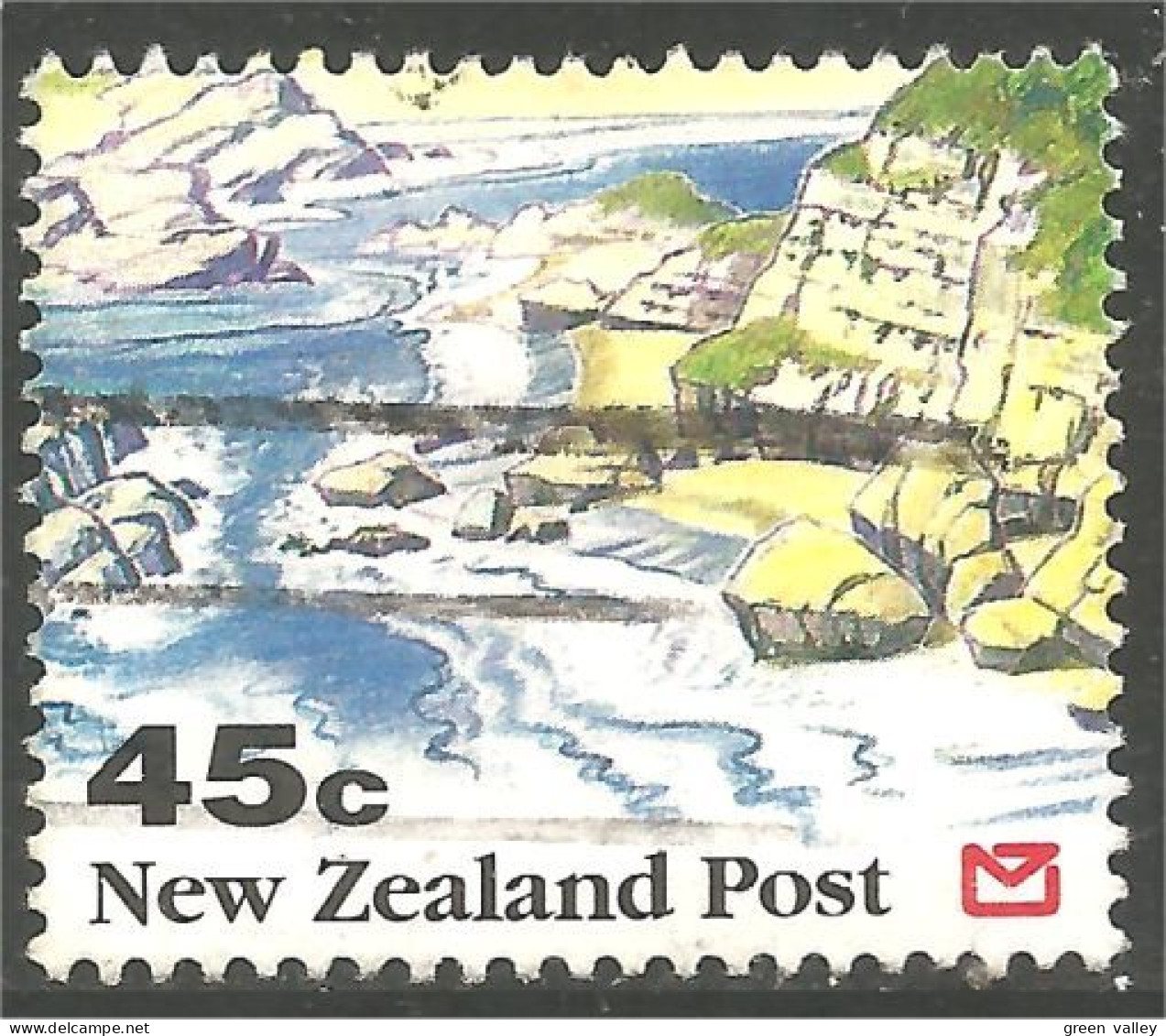 706 New Zealand Trees Hills Arbres Montagnes Collines Stream Cascades (NZ-163a) - Used Stamps