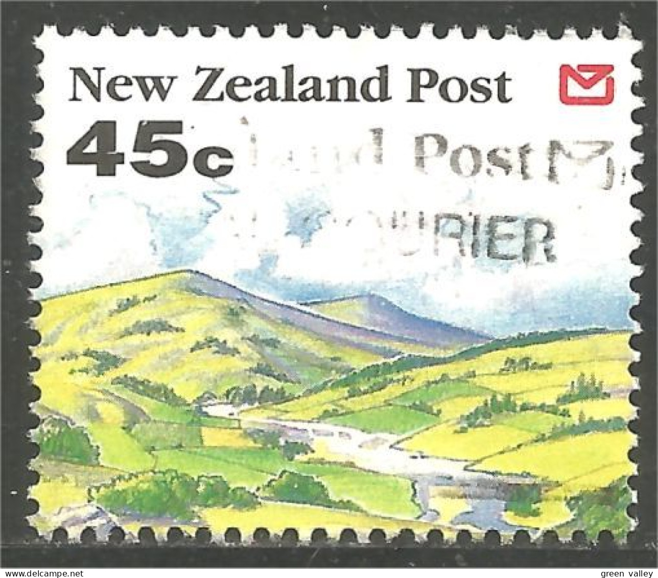 706 New Zealand Trees Hills Arbres Montagnes Collines (NZ-159b) - Usados
