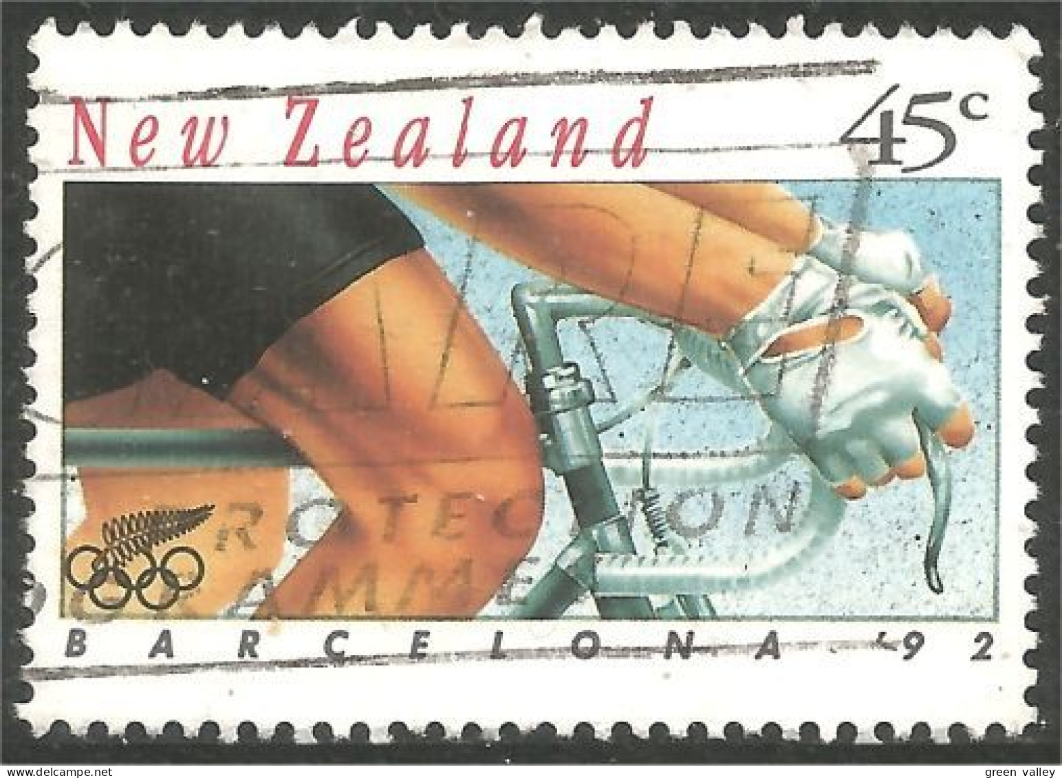 706 New Zealand Olympics Barcelona Cycling Bicycle Race Fahrrad Bicyclette Vélo Cyclisme (NZ-155a) - Used Stamps
