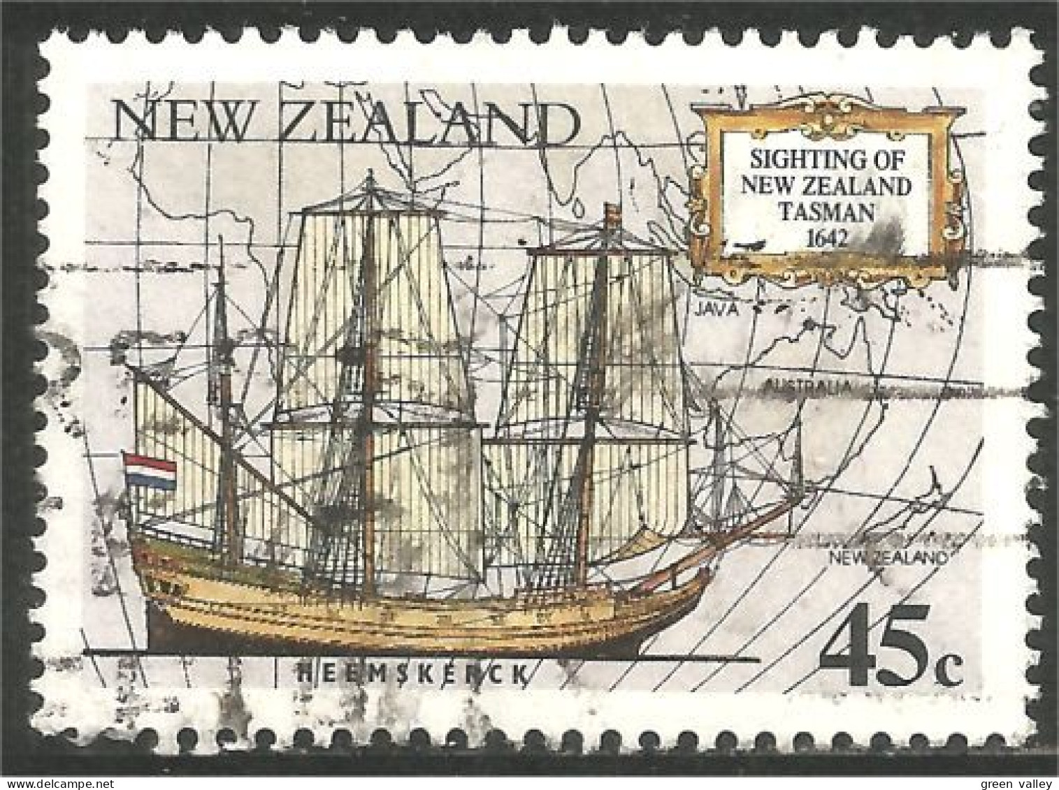 706 New Zealand Discovery Tasman Heemskerk Bateau Voilier Sailing Ship Segel (NZ-152b) - Used Stamps