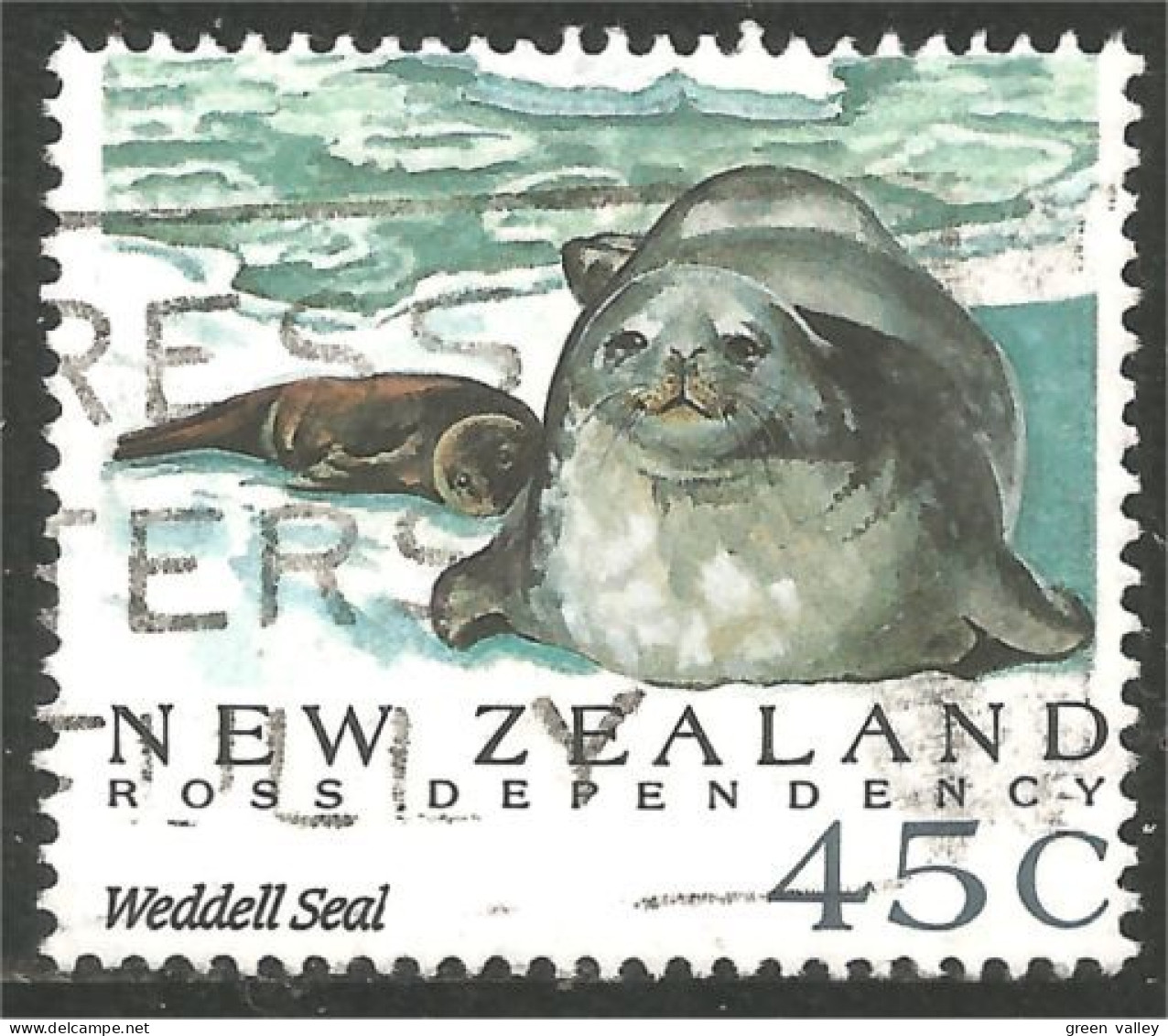 706 New Zealand Phoque De Weddel Seal Seelion Seelöwe Leone Marino (NZ-154a) - Usados