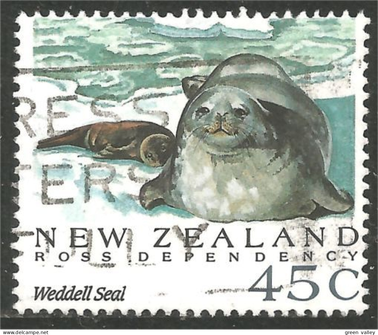 706 New Zealand Phoque De Weddel Seal Seelion Seelöwe Leone Marino (NZ-154a) - Gebraucht